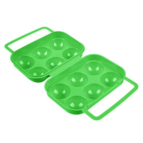 TRIXES Hartschalentransportbox für 6 Eier Portable Eierbox zum Camping - 2