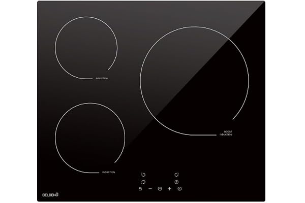 BELDEKO Plaque de cuisson encastrable à induction - 3 foyers, 6200 W avec minuteur intégré