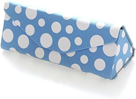 MonoTech Eyeglasses Case Eco friendly PU Leather Foldable Sunglasses Case Box (Blue)