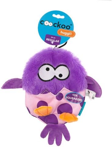 Coockoo Huggy 10 Squeak Toy, 24 x 1 x 18 cm, Purple
