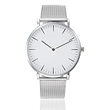 Uhrenarmband Armbanduhr Damen Uhren Wrist watch Steel Armband Casual Uhren Armbanduhr Armband Uhren Überwachung Watch Stahl Analoge Quarz Armbanduhr Uhr Uhrenarmband Uhren Armbanduhren LMMVP (Silber)