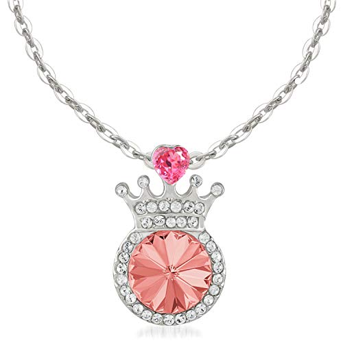 Mahi Rhodium Plated Elegant Valentine Swarovski Solitaire Pendant for Girls and Women PS1104373RRPin