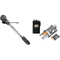 SKS GERMANY SAM Dämpferpumpe (Luftpumpe für AV-Ventile, Präzisionsmanometer, schwenkbarer Schlauchanschluss, Druckreduzierven