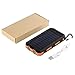 Produktbild WEIWEITOE-DE 300000mAh Portable Dual USB Lightweight Waterproof Powerful LED Light Solar Power Bank External Battery Charger with Hook