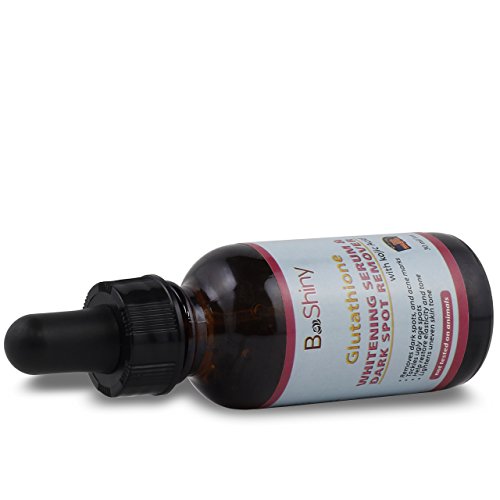 BeShiny Glutathion Skin Whitening Serum und Dark Spot Remover Leistungsstarke Altersflecken Corrector für Gesicht, Hände, Körper mit Kojic Acid mindert Akne, Pickel, Falten, dünne Linien, dunklen Flecken, Altersflecken & Hyperpigmentierung - 5
