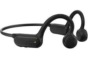 Hiteblaz Air Conduction Headphones Bluetooth, Wireless Open Ear Headphones, Sports Earphones with Mic, Running Headset, Waterproof Cordless Earbuds for Hiking Cycling(Black)