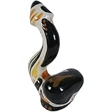 Keramik schwarz Penis. Schwan - Keramik-Skulptur Werk der modernen Kunst - Skulptur der Fruchtbarkeit - zeitgenössische erotische Kunst unterzeichnet italdesignfogliaro.