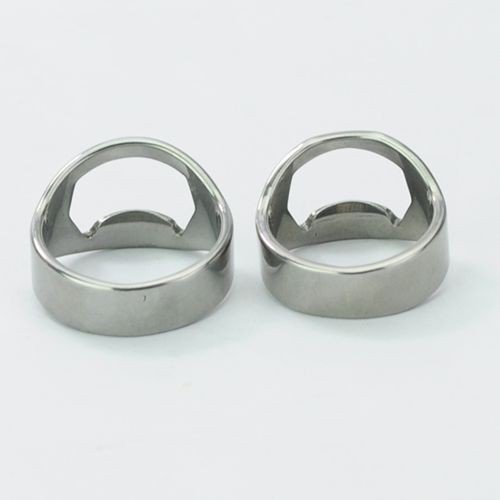 2 x Triscor Edelstahl Flaschenöffner Ring, rostfreier Stahl (22mm und 24mm) - 3