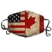 Produktbild Women & Men Earloop Half Face Mouth Masks Mouth Mask Anti-Dust Mouth-Muffle - Comfort Windproof Outdoor Mouth Mask for Kids Youth Boys Girls (New Vintage American and Canadian Flags)