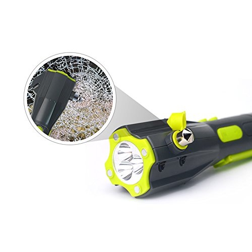 BESTEK 7 in 1 NotfallHammer,LED Taschenlampe,Gurtsschneider,Kompass,Notbeleuchtung,Ladegeräte für USB Device - 3