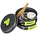 Produktbild InLoveArts Camping Töpfe und Pfannen Set Camping Topf Aluminium Non Stick Tragbare 1-2 Personen Outdoor Geschirr Camping Wandern Bergsteigen Backpacking Picknick Kochgeschirr Set