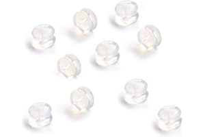 Cunluna 10pcs caoutchouc boucle d'oreille Retour Fiche capuchon Transparente souple en silicone anti-allergique sécurité Boucles d'oreilles Stopper Bouchons d'oreilles