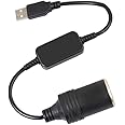 waremew 5 V USB A Stecker auf 12V Zigarettenanzünder (Ausgang: 12V 8W max) Weiblich Konverter Für Auto Feuerzeuge Fahren Reco
