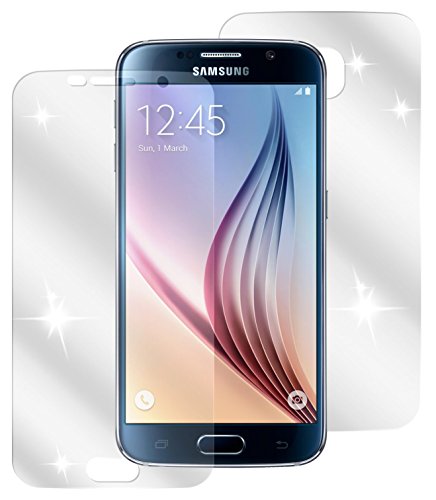 dipos Samsung Galaxy S6 Schutzfolie (6 Stück - je 3 für die Vorder- und Rückseite) - kristallklare Premium Folie Crystalclear