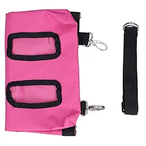 Pet Feeding Bag, Durable Pet Feeding Bag for Pet Owners for Rabbits Guinea Pigs, Hamsters(Pink)
