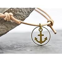 Armband Anker Circle Freundschaftsarmband Liebe Lederarmband verstellbar maritim