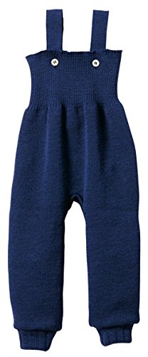 Disana Knitted Baby Dungarees in Organic Merino Wool Navy 86/92 12-24m