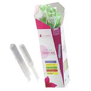 everteen Super Applicator Tampons for Periods in Women (9-12g absorbency, for moderate flow) - 1 pack (8pcs)