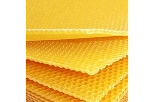 Biene Lot de 20 plaques cire d'abeille allemande pure 1 kg – | Parfum merveilleux Bougies DIY en d'abei..., jaune, 27cm x 42cm min 10stck pro 1kg Paket