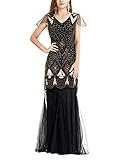 Brüllendes 20s langes Abschlussball-Gatsby-Kleid, perfekt für die Abendparty, Hochzeits-Cocktail, Heimkehr, Abschlussball oder jede andere Gelegenheit.