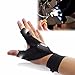 Price comparison product image Cuitan LED Flashlight Glove, Multifunctional Waterproof Sport Night Lighting Torch Lamp Glove for Camping Cycling Fishing Running Outdoor Activities Use, 2 LED light, Magic Strap - Right Hand