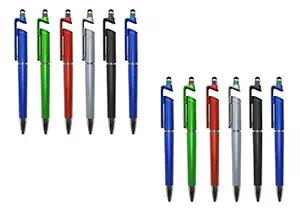 HomeShop EKart Return Gifts for Kids Birthday Party Pack of 12 - Universal 3 in 1 Stylus Capacitive Writing Pen, Mobile Stand Holder and Stylus for All Android Mobile Use - Multicolour