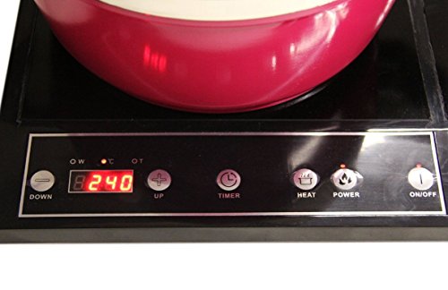 DMS Doppel Induktionskochfeld 3400W Induktionskochplatte für 2 Töpfe oder Pfannen geeignet für Induktion - 3