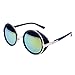 Produktbild WooCo Reise Sonnenbrillen für Herren Damen, Runde Mode Vintage Retro Brille, Förderung Unisex Aviator Spiegel Objektiv Sonnenbrille(H,One size)
