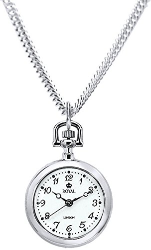 Stainless Steel Silver Plated Quartz Pendant Necklace Watch