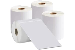 ALITAMEI 4 Rollos 4"x 6" Etiquetas Térmicas de envío, 1000 piezas（250/Rollo x4 Rollo）etiqueta de envío (100 mm x 150 mm), etiquetas impermeables para el transporte,Etiqueta 4x6 para embalaje de transporte