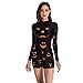 Produktbild Riou Halloween Kostüm Damen kürbis Skeleton Party Cosplay Kostüm Mini Kleid Langarm Karneval kostüm Faschingskostüme