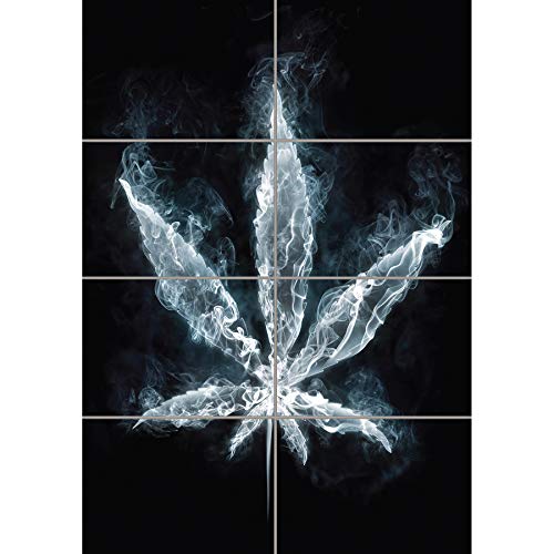 Doppelganger33 Ltd Marijuana Leaf - Weed Arte de la Pared Multi Panel de Carteles 33x47 Pulgadas