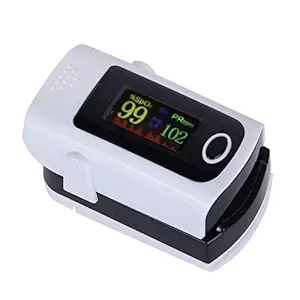 LifePlus Fingertip Pulse Oximeter Sp02 & Pulse Monitor Blood Oxygen Meter -CE - Oxymeter (White)