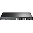 TP-Link TL-SG1218MP 16 Port Gigabit PoE Switch 16 PoE+ Ports @250W, w/ 2 Uplink Gigabit Ports + 2 Combo SFP Slots Plug & Play Sturdy Metal Rack-mountable