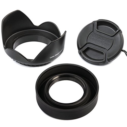 Beschoi 58 mm UV   CPL   FLD   ND4 Filtre d Objectif Kit de filtre pour Canon EOS 700D 650D 600D 550D 500D 450D 400D 350D 300D 1100D 1000D 100D 60D Appareils Photo Reflex   Paresoleil P  tal Tulipe   Pare-soleil Pliant en caoutchouc   Centre pinc  e Lens Cap avec laisse de bouchon garde   Stylo de nettoyage   Chiffon de Nettoyage en Microfibre pour objectif   Sac de Filtre