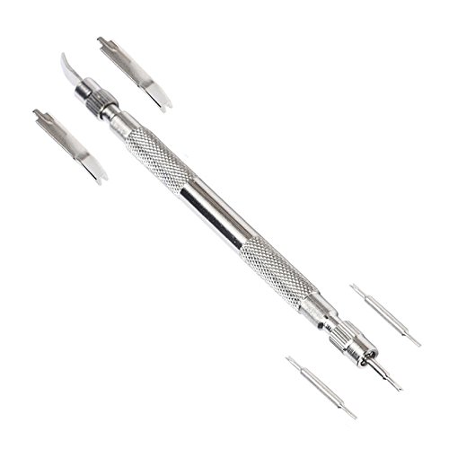 NICERIO Spring Bar Tool Set mit extra 4 Tipps Pins für Uhr Handgelenk Bänder Strap Removal Repair Fix Kit