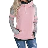 iHENGH Neujahrs Karnevalsaktion Damen Frühling Sommer Top Bluse Bequem Lässig Mode Frauen Blusen Langarm Kapuzenshirt Pullover Tops Lässige Bluse Jumper Mantel