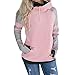 Produktbild R-Cors Herbst Winter Damen Kapuzenpullover Mode Langarm Oberteile Sweatshirt Pulli mit Kapuzen Freizeit Striped Druck Stitching Jumper Hoodie Blouse Pullover