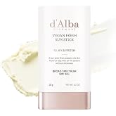 d'Alba Air Fit Fresh Stick SPF50+ PA++++, Vegan, Non-Sticky, Silky and Dusty Finish, Portable Sun Protection, Korean Skin Car