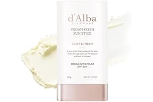‎D'ALBA PIEDMONT d'Alba Air Fit Fresh Stick SPF50+PA++++, Vegan, Nicht-klebrig, Seidiges Puder-Finish, Sonnenschutz für unterwegs, Koreanische Hautpflege, 19 g / 0,67 oz.