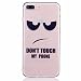 Produktbild MUTOUREN für iPhone 7 (4.7 Zoll) Transparent TPU Silikon Schutz Handy Hülle Case Cover [Kratzfeste, Scratch-Resistant] Hülle Schutzhülle Crystal Kirstall Durchsichtig Fall-Abdeckung Etui TPU Bumper Schale - Don't Touch My Phone