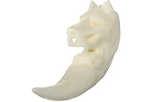 NKlaus Hair Jewellery Beard Bead VUKAR Wolf Tooth Bone Curling Bead 6422