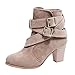 Produktbild Damen Schuhe, Malloom Women Casual Schnalle Schuhe Martain Stiefel Wildleder Stiefeletten High Heels Stiefel Schwarz, Khaki Größe: 35-43