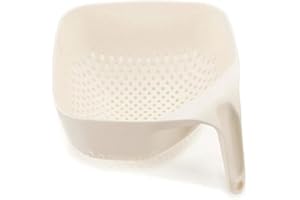 Joseph Joseph Colino Quadrato, Scolapasta, Setaccio per Alimenti, Resistente al Calore e Lavabile in Lavastoviglie, Bianco