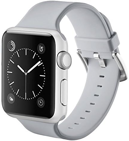 Vandarui for Apple Sports Watch Band,Silicone Bracelet Strap Wristband Replacement Band for Apple Watch Series 1,Apple Watch Series 2,Apple Watch Series 3 (38MM, Grey)