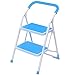 Produktbild Tragbare Klappleiter Hocker Treppen Mit Armlehnen Multifunktions-rutschfeste Herringbone Ladder Flower Stand Kitchen Ascend Rutschfestes Metall, 2-stufig 3 Farben (Farbe : Blau)