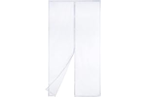 Apalus VP Moustiquaire Magnétique Pour Porte – Maille Ultrarésistante, Joint Magnétique de Haut en Bas, Fermeture Automatique, Garde l'Air Frais à l'Intérieur(140x240 CM, Blanc)