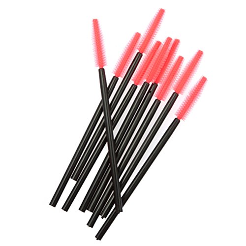 4 Migo 50pcs Disposable Eyelash Mini Brush Mascara Wands Applicator Spoolers Makeup (tower shap)