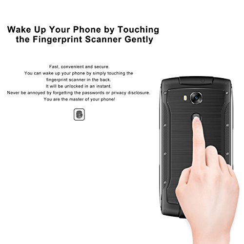 HOMTOM ZOJI Z7 Smartphone- IP68 impermeabile, 5.0â€˜â€™ HD Display Android 6.0 4G Telefono Cellulari, MT6737 quad core 1.3GHz, 2GB RAM 16GB ROM, 13MP+5MP Camera, Dual SIM, Fingerprint recognition, WiFi/GPS/OTA/OTG Cellulare - Arancione