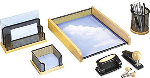 Preisvergleich Produktbild Rumold 965550 Schreibtisch-Set schwarz / natur